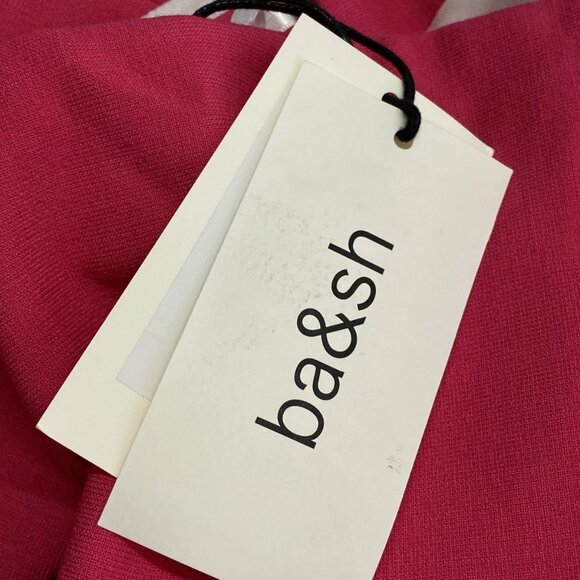 Ba&sh Women's Strapless Jumpsuit Hot Pink Size S Cyrus Wide Leg - Picture 3 of 9